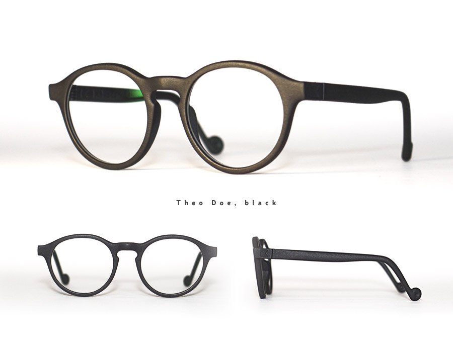 Theo Doe, black — three views